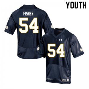 Notre Dame Fighting Irish Youth Blake Fisher #54 Navy Under Armour Authentic Stitched College NCAA Football Jersey TEC5699PE